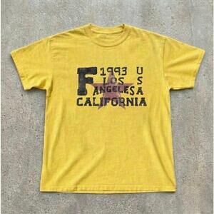 Yellow 90S Los Angeles California Graphic Tee